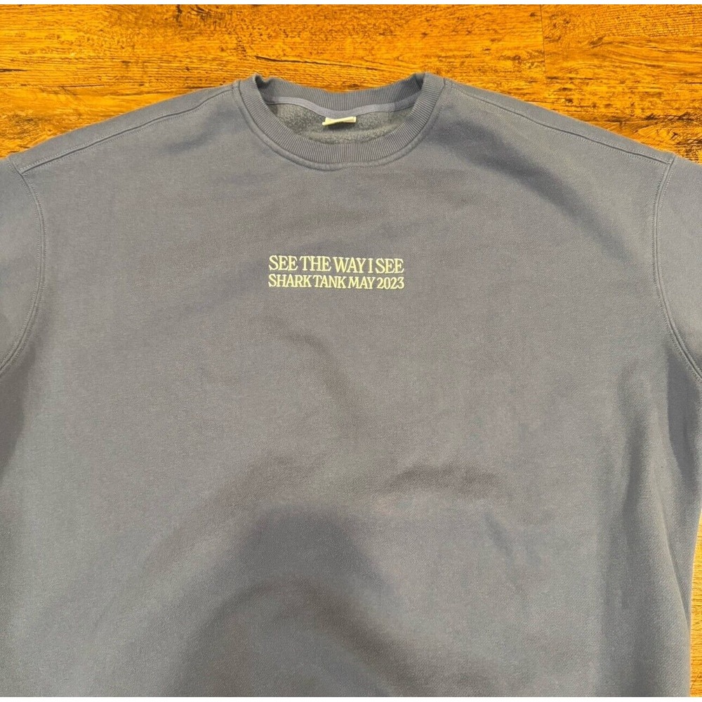 See The Way I See Shark Tank Blue Casual Pullover‎ Sweatshirt Sweater Adult XL